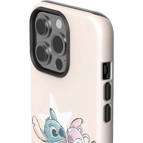 Disney Lilo and Stitch Stitch and Angel iPhone 15 Pro Impact Case